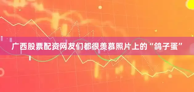 广西股票配资网友们都很羡慕照片上的“鸽子蛋”
