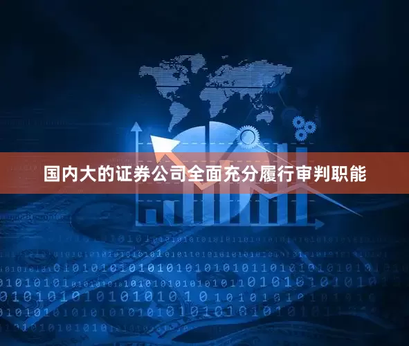 国内大的证券公司全面充分履行审判职能