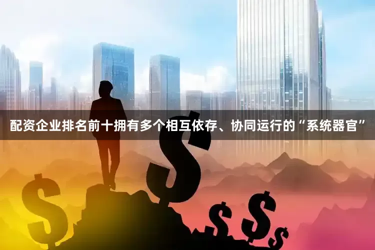 配资企业排名前十拥有多个相互依存、协同运行的“系统器官”